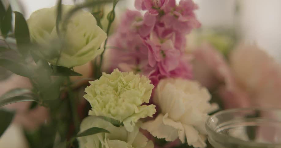 Bouquet of pink and white flowers