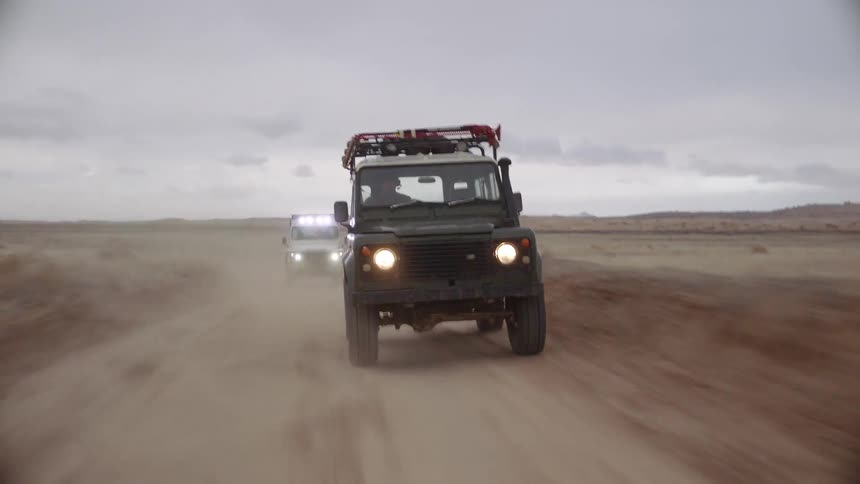 Men Offroading In Winter