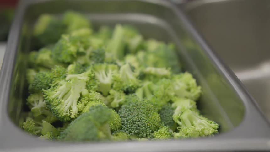 A closeup shot of broccoli