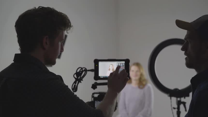 Filmmakers Shooting In A Studio