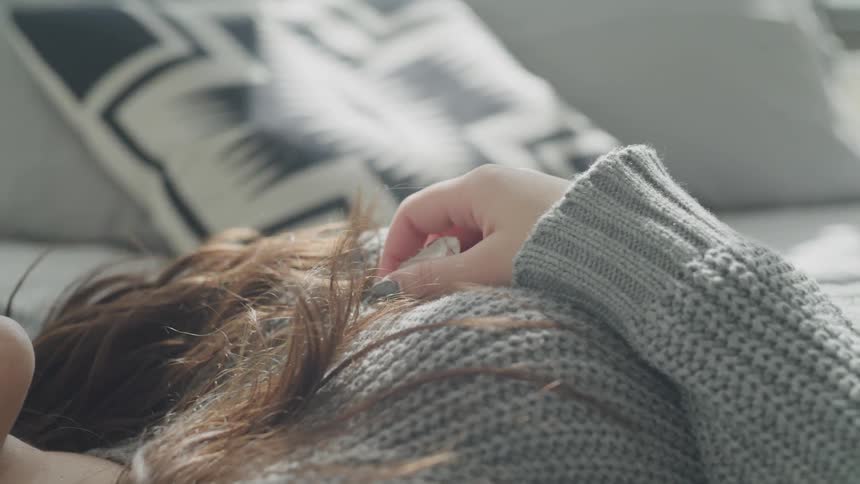 Woman Working And Relaxing At Home