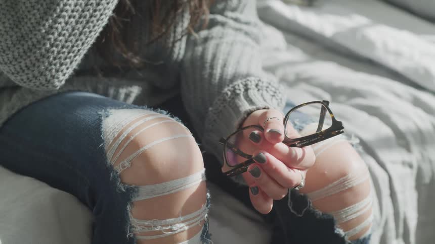Woman Working And Relaxing At Home