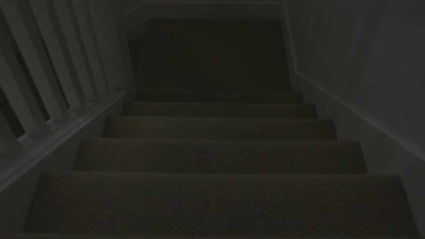 A staircase in the middle of a house
