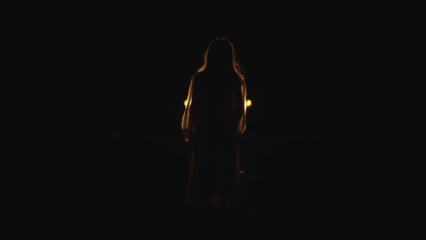 Creepy Girl At Night