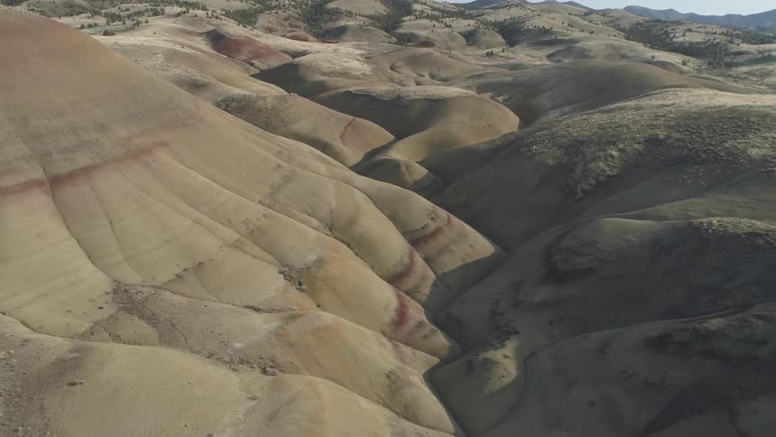 A valley that has some red lines on it