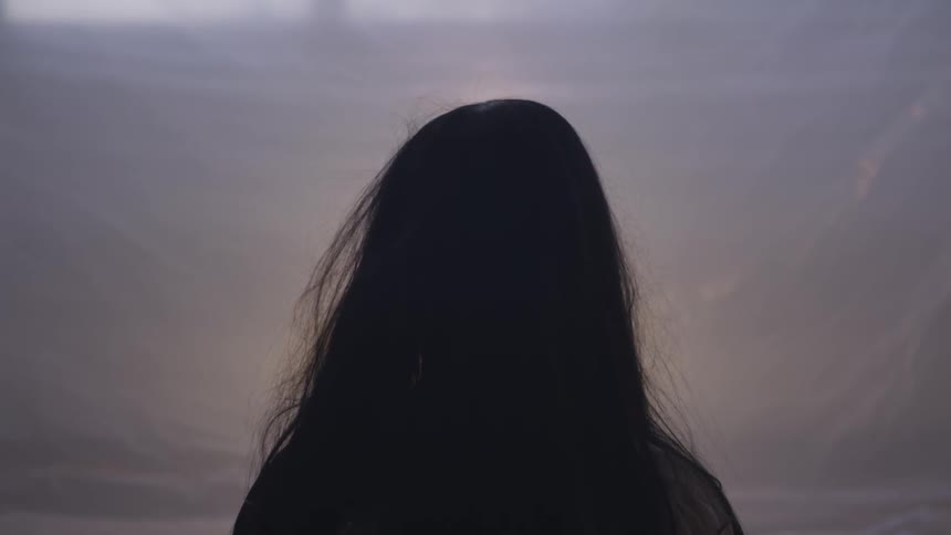 The backside of a woman's head