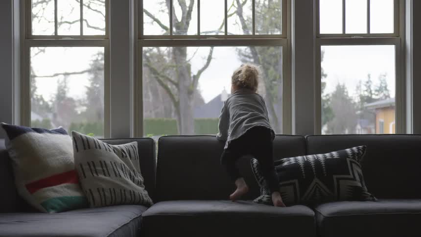 Father And Daughter Playing At Home