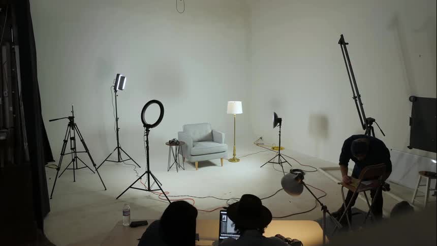 Filmmakers Shooting In A Studio