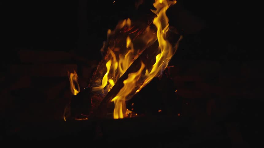 Campfire at night