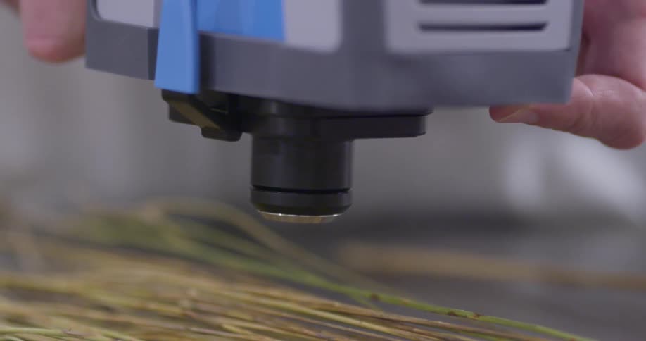 A person using a machine