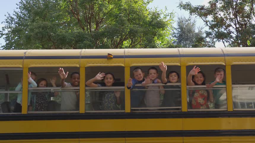 Kids On School Bus