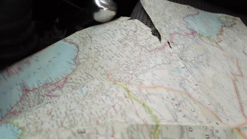 There is a map on the ground