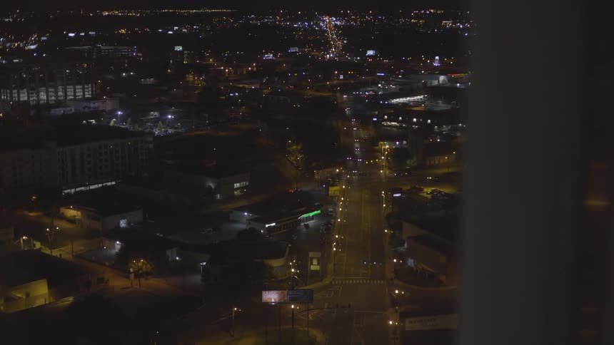 A shot of a city nightlife