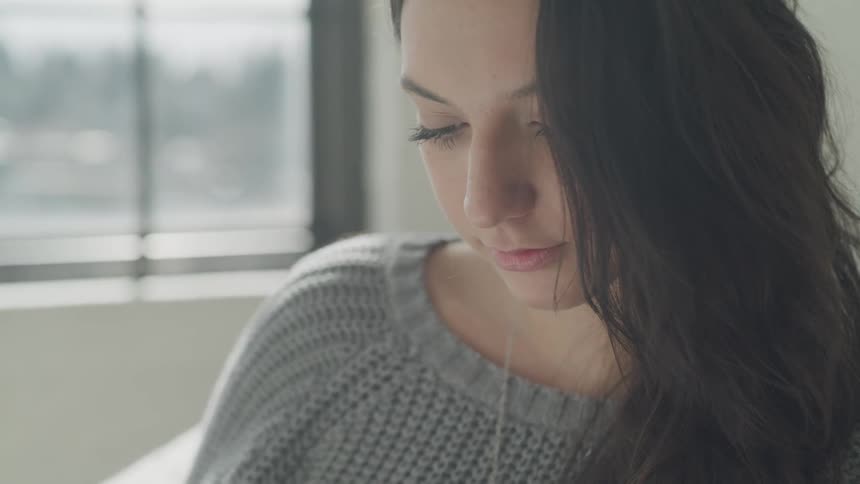 Woman Working And Relaxing At Home