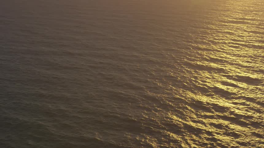 An ocean ripples in the wind