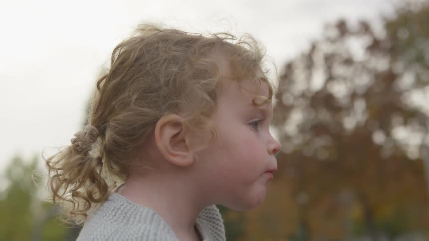 A young girl with a ponytail