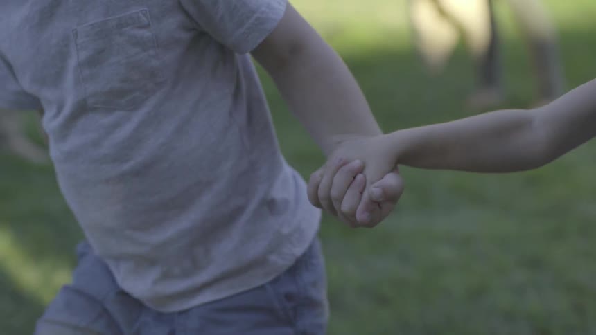 Kids Playing In Backyard