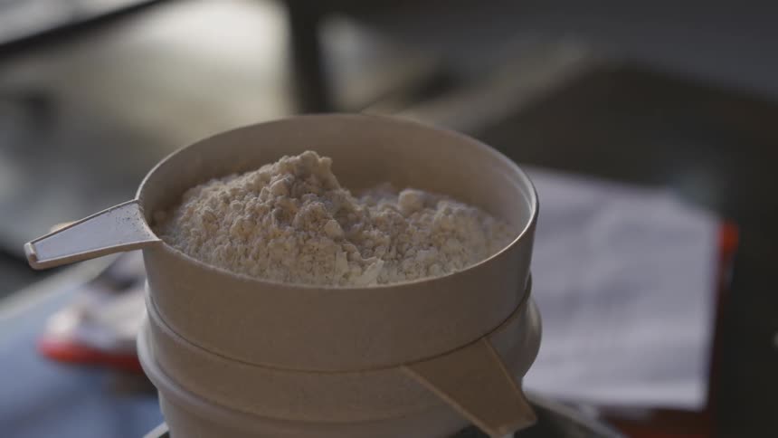 Flour in a measuring cup