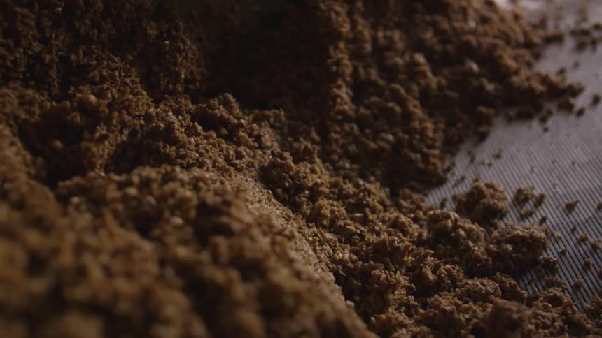 Brown soil on a tabletop