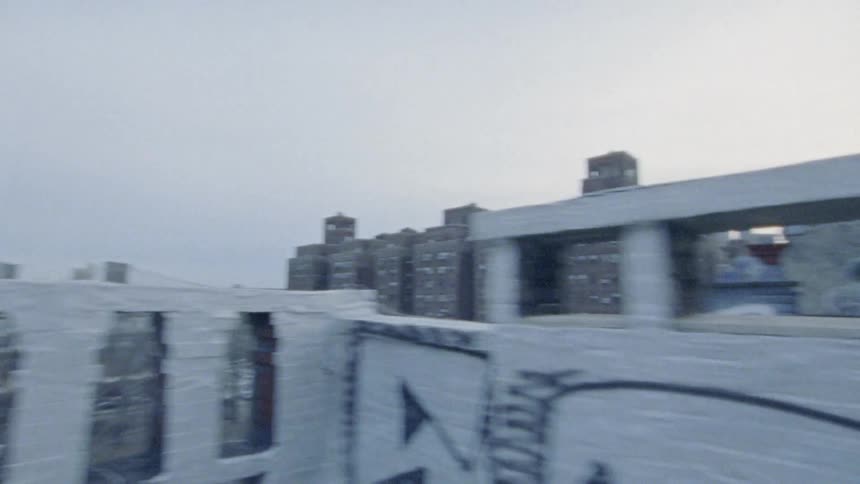 Looking at graffiti on walls
