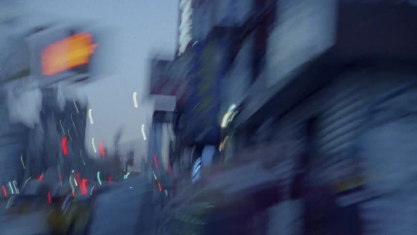 The vehicles travel as things shake rapidly