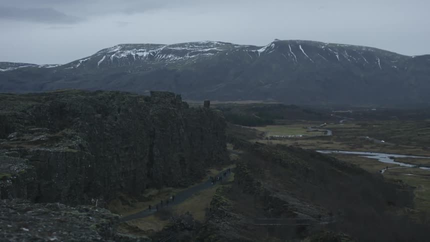 View of a mountain on an overcast day