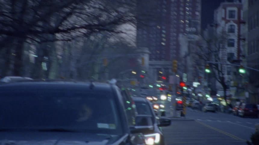 Cars waiting in a city street