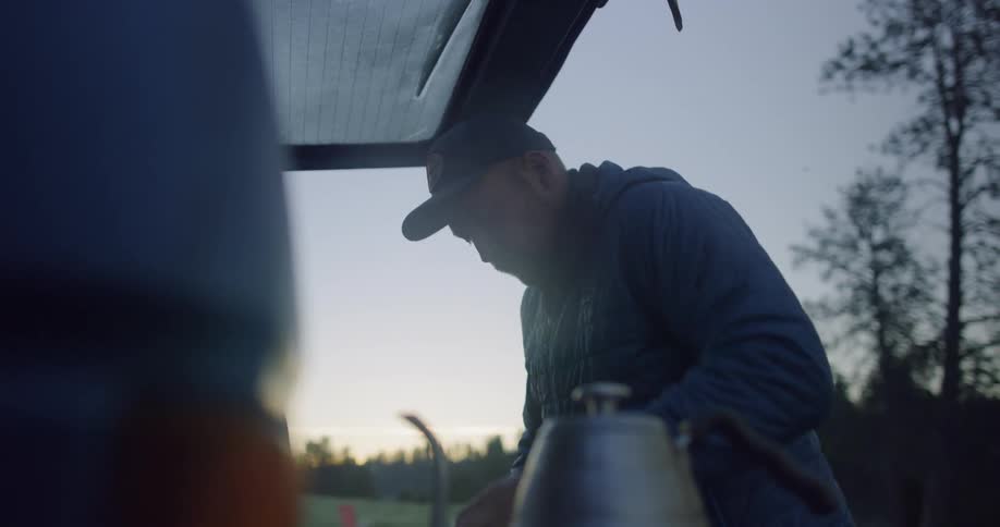 Man Traveling In Montana