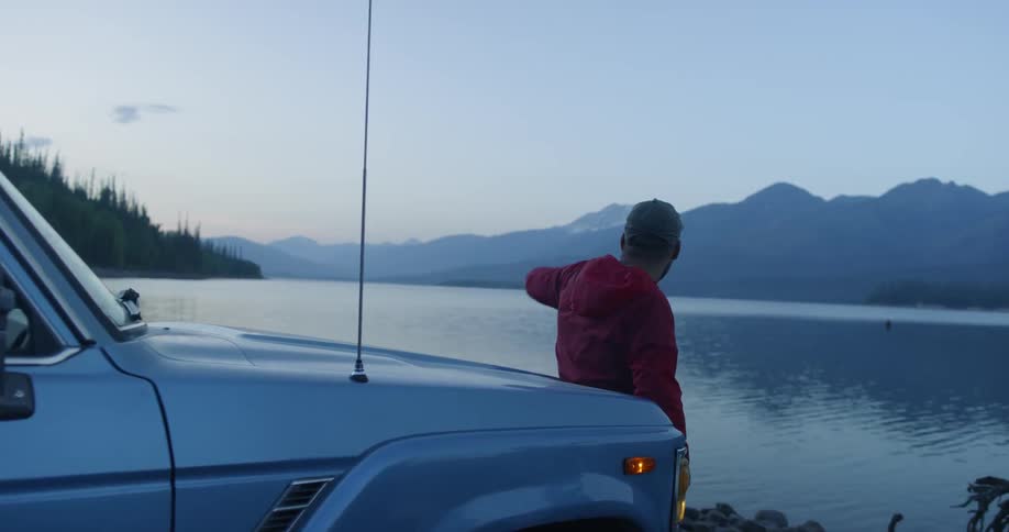 Man Traveling In Montana