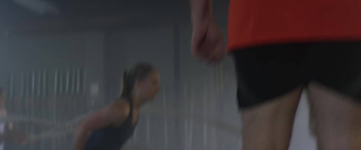 People working out in a gym