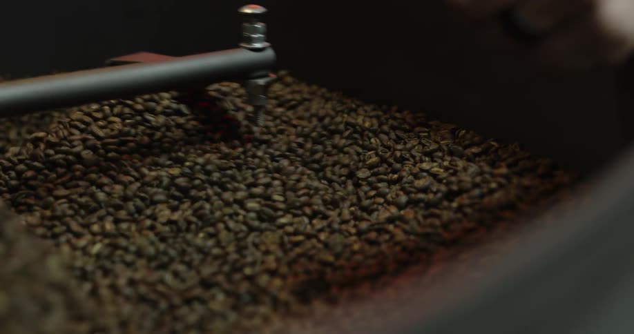 Man Roasting Coffee