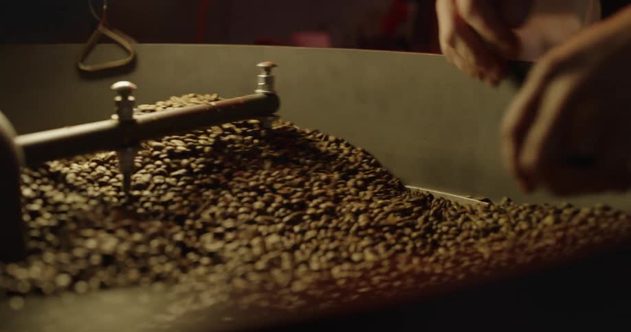 Man Roasting Coffee