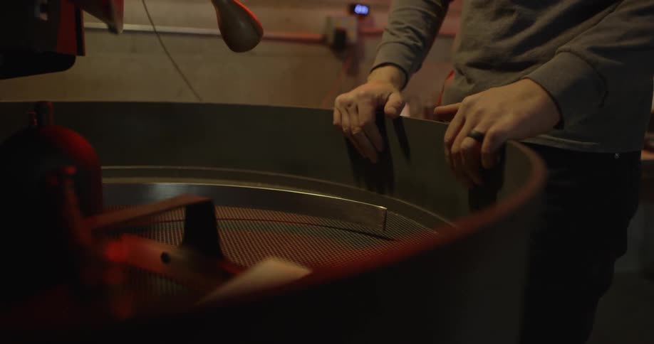 Man Roasting Coffee