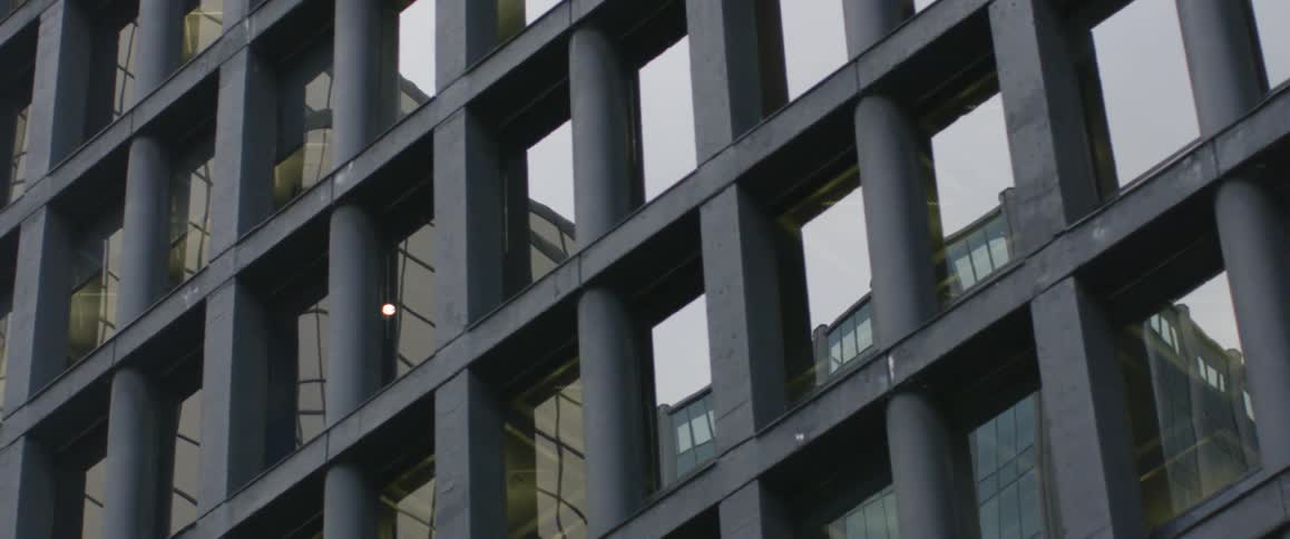 Skyscraper windows from street view