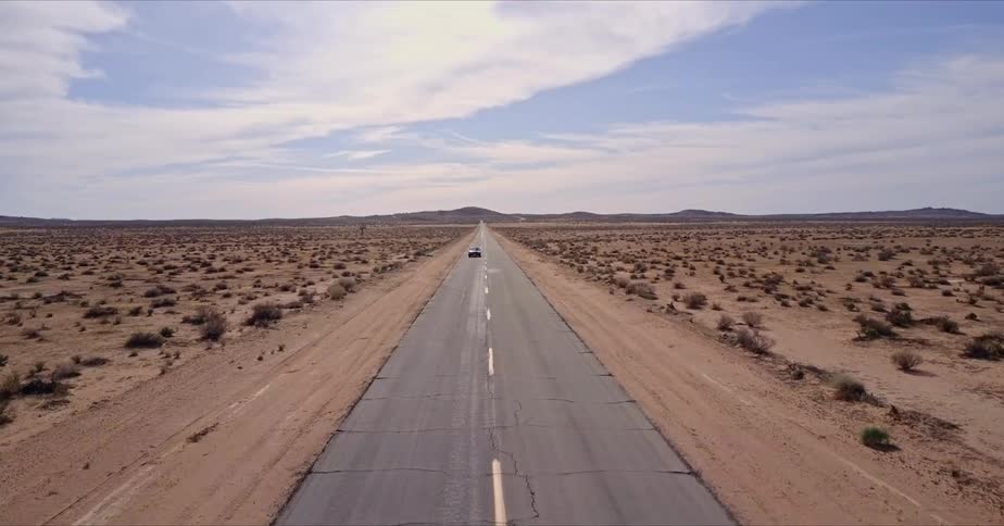 Classic Muscle Car In Desert