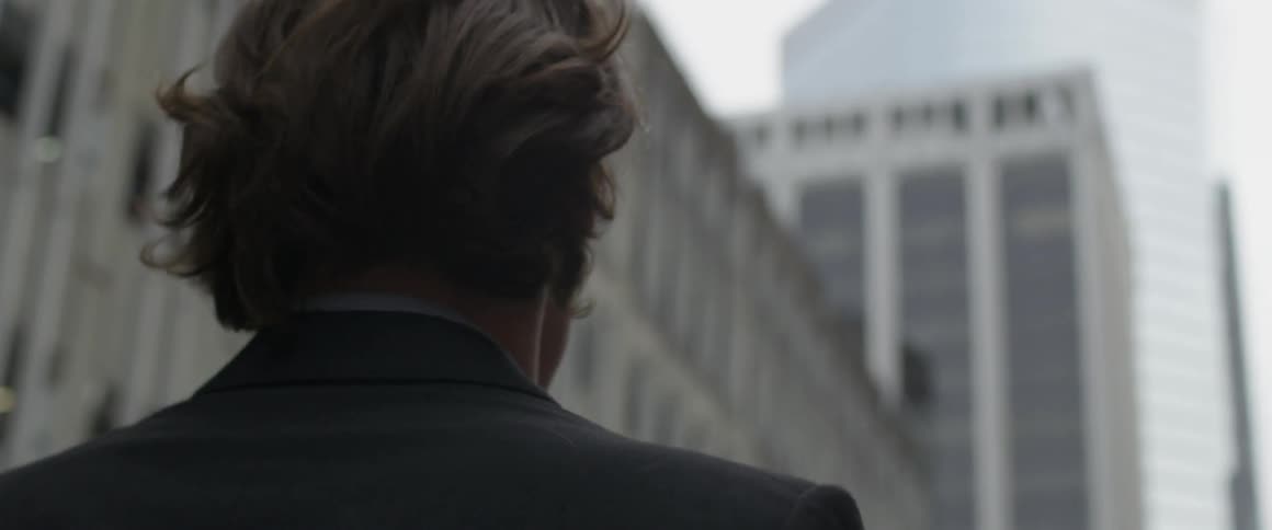 A man is walking in the city