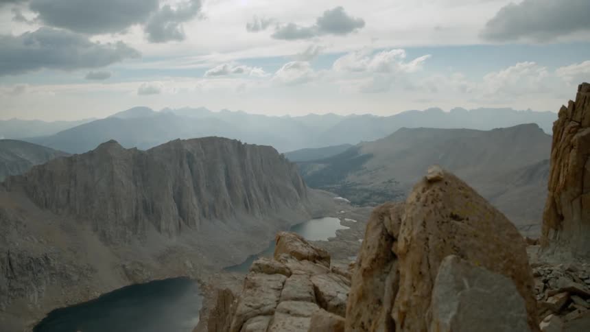 View of mountains on a cloudy day