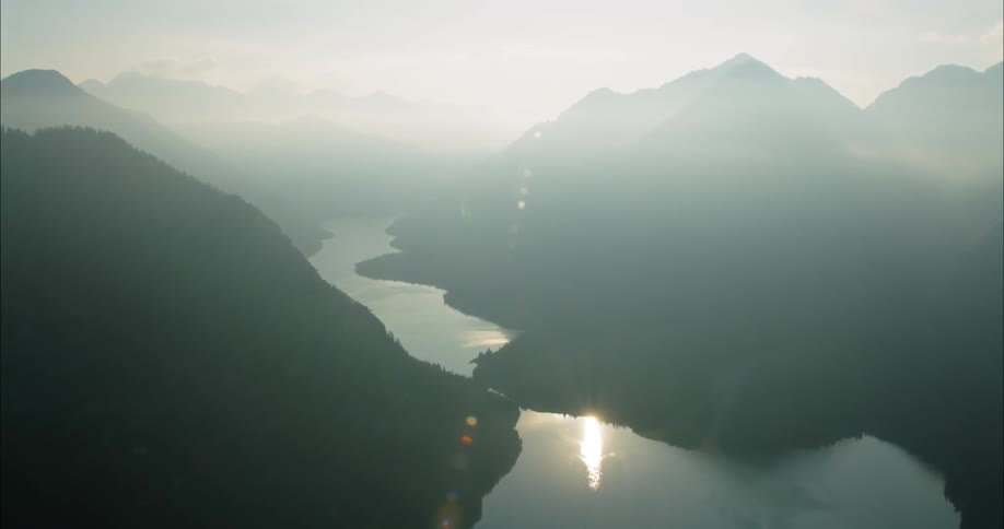 Aerials Of Austrian Alps In Summer