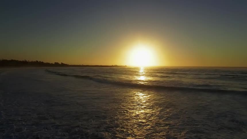 A sunset scenery at the beach