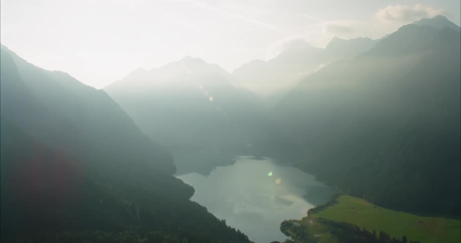 Fog fills the valley as the sun rises