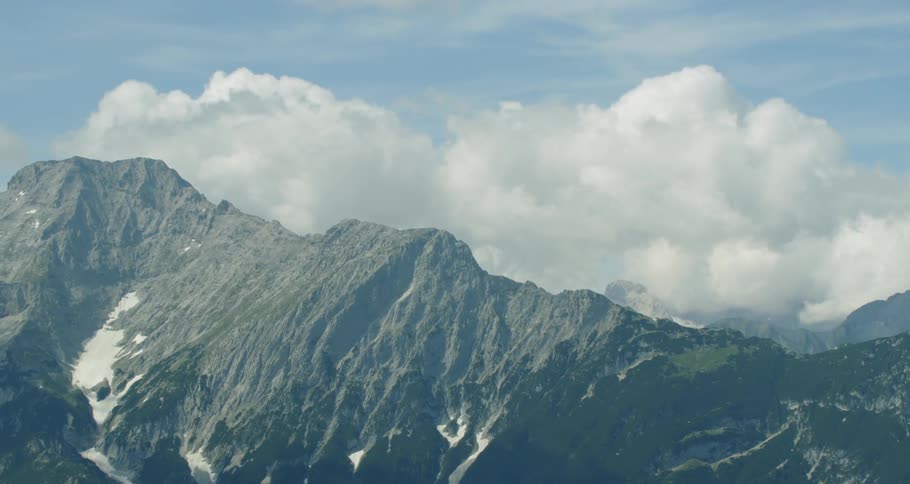 Aerials Of Austrian Alps In Summer