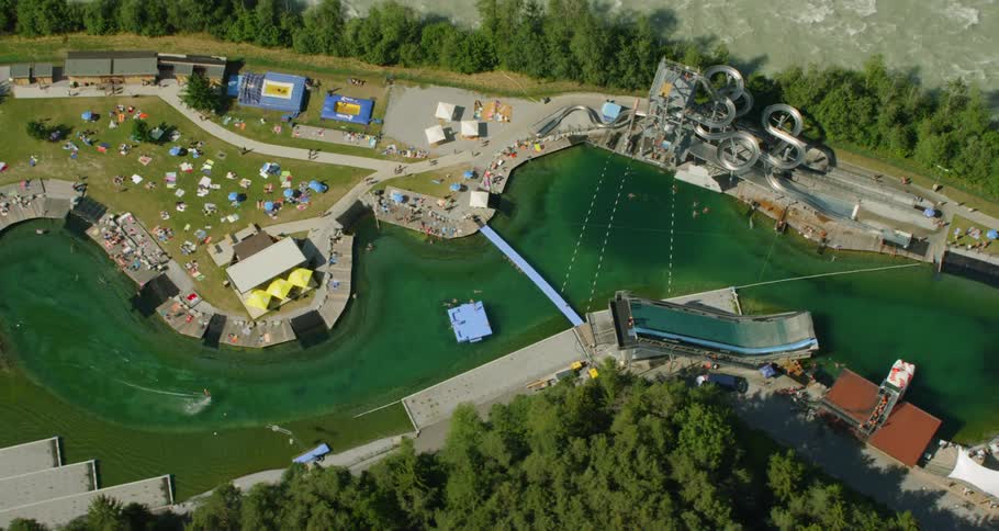 Top view of recreational water area