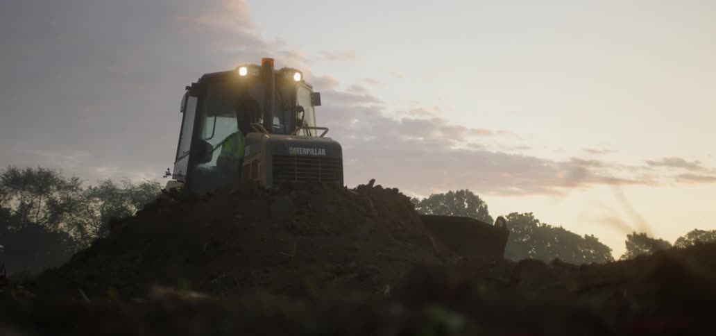 Bulldozer Pushing Dirt