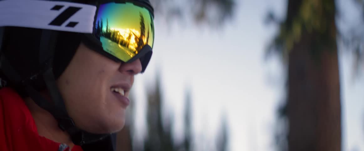 A person wearing goggles