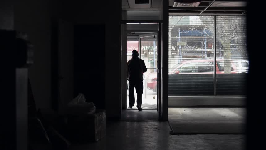 A storefront display window from the inside