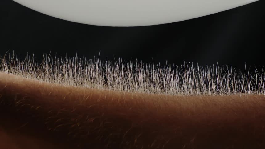 Hair raises up when an object comes into contact with it