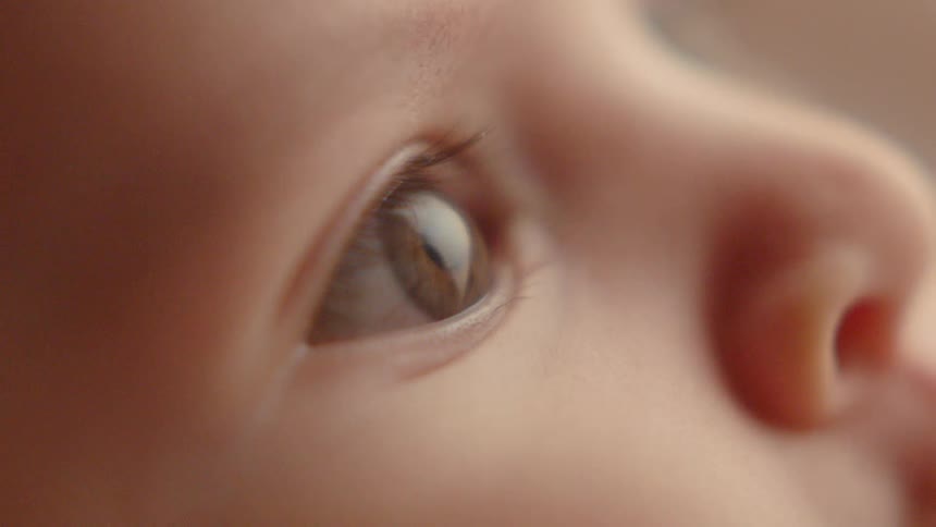 Closeup of a baby's eyes