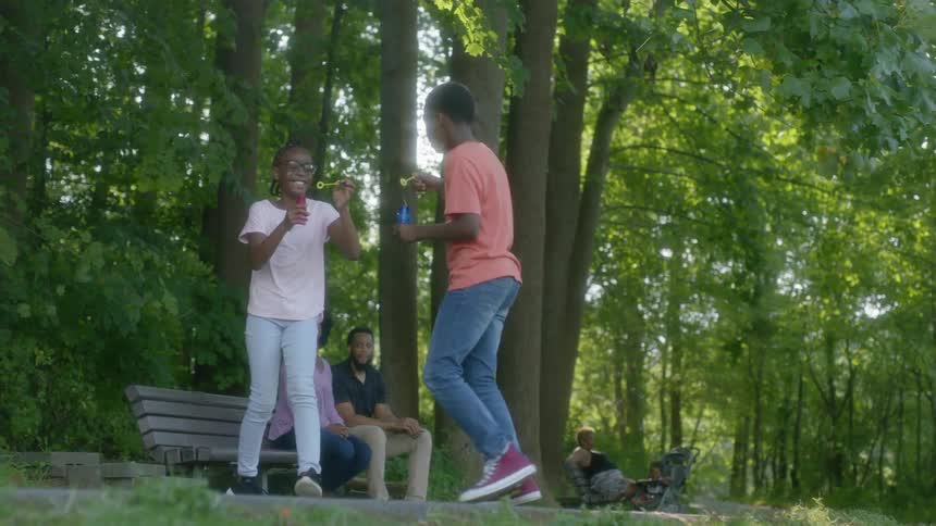 A family of enjoying a day in the park