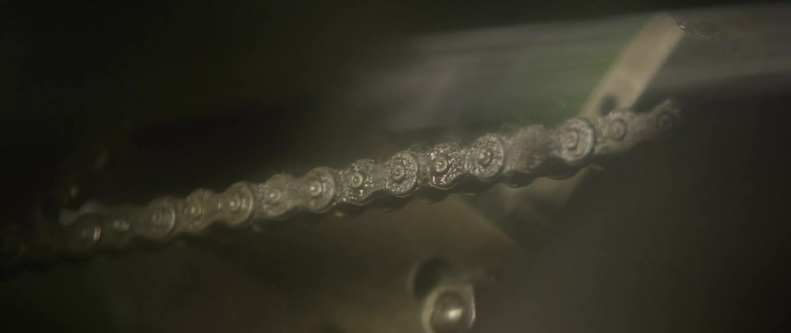 A chain slowly inches forward