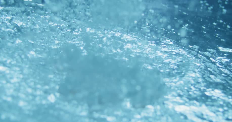 Water bubbles and flows and splashes down